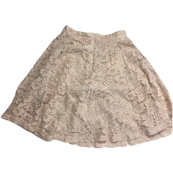 Forever 21 Skirt Light Pink Crochet Lace Mini Juniors XS‎ Skater Skirt Circle - Picture 2 of 7